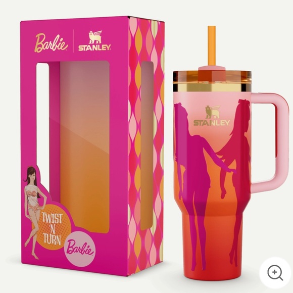 Stanley X Barbie Twist ‘N Turn FLOWSTATE H2.0 40 oz Pink Tumbler BNIB - Picture 1 of 15